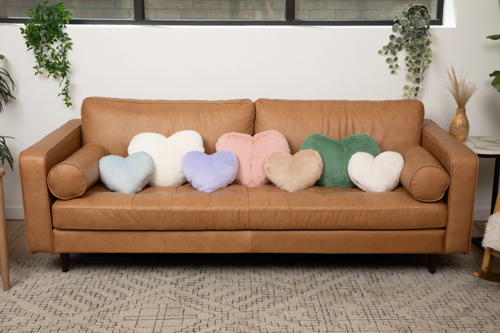 Super Sized Heart to Hug Pillow 8 lb with Pocket - Ivory