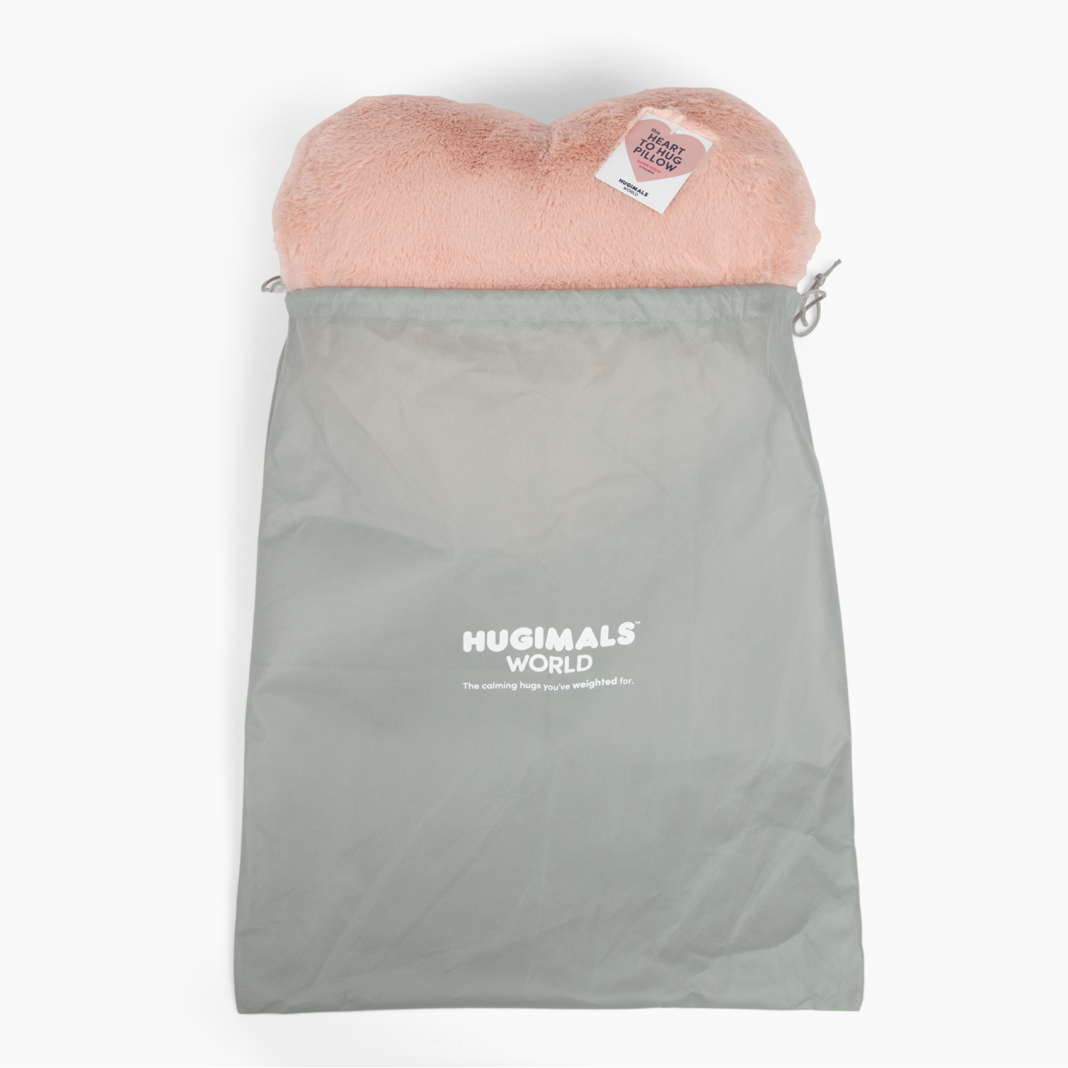 Super Sized Heart to Hug Pillow - 8 lb with Pocket - Antique Rose