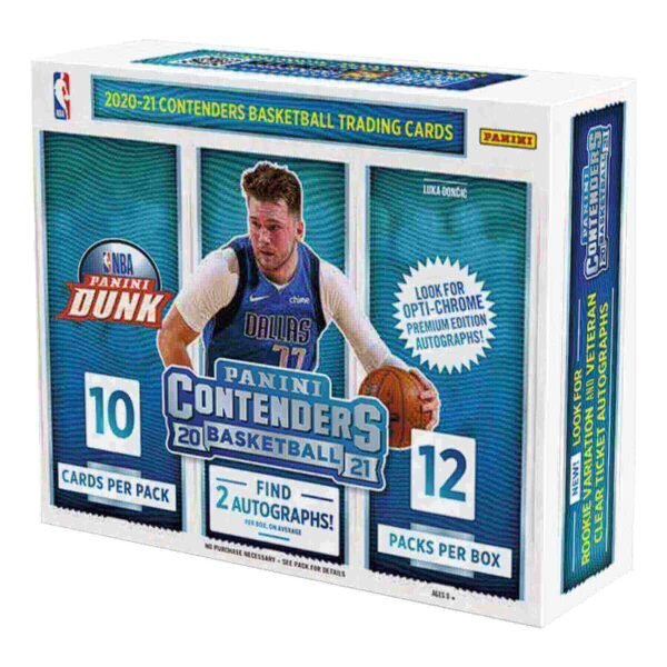 2020/21 Panini Contenders Basketball Hobby 12 Box Case