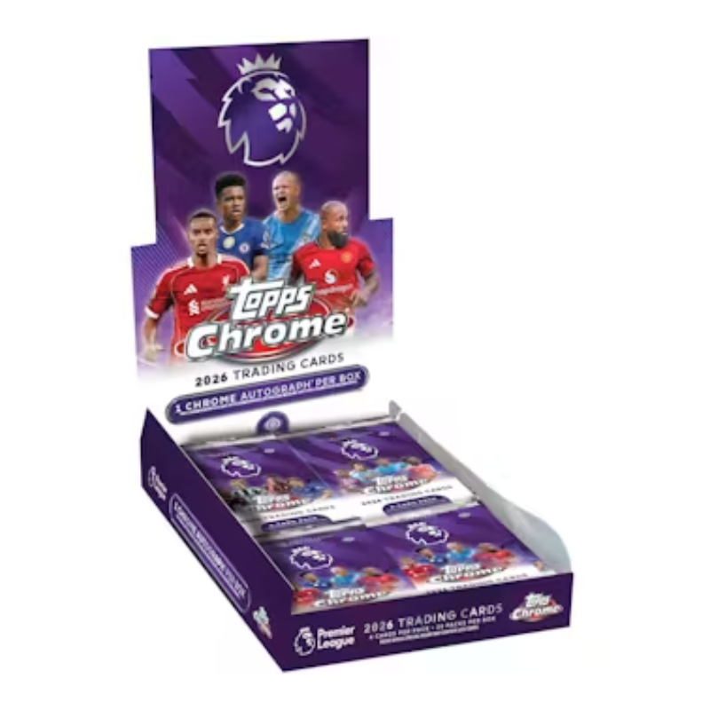 resizingforshopify-2026-01-12T123045.988 2026 Topps Chrome Premier League EPL Soccer Hobby Box - Image 1
