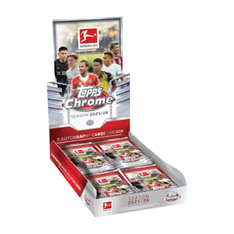 resizingforshopify-2026-03-12T122302.893 2025/26 Topps Chrome Bundesliga Soccer Hobby 12 Box Case - Image 1