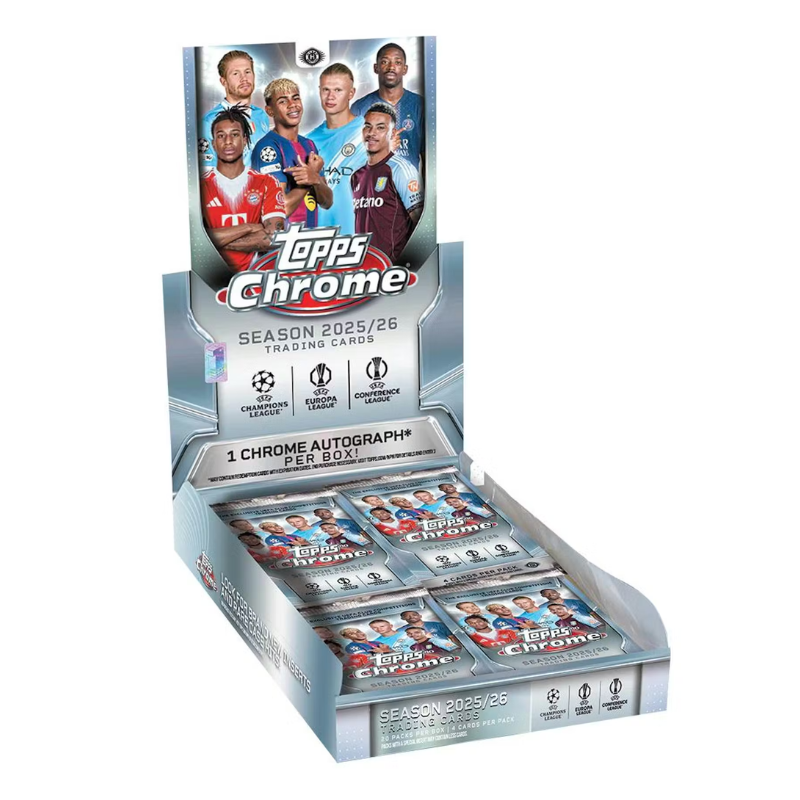 resizingforshopify-2026-05-04T133208.739 2025/26 Topps Chrome UEFA Club Competitions Soccer Hobby 12 Box Case - Image 1